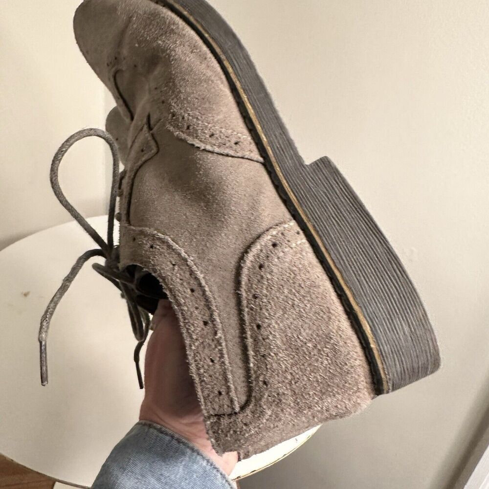 Alpine Swiss Mens Dress Shoes Genuine Suede Wingtip Brogue Oxfords Gray Sz 11 EC - Picture 11 of 16